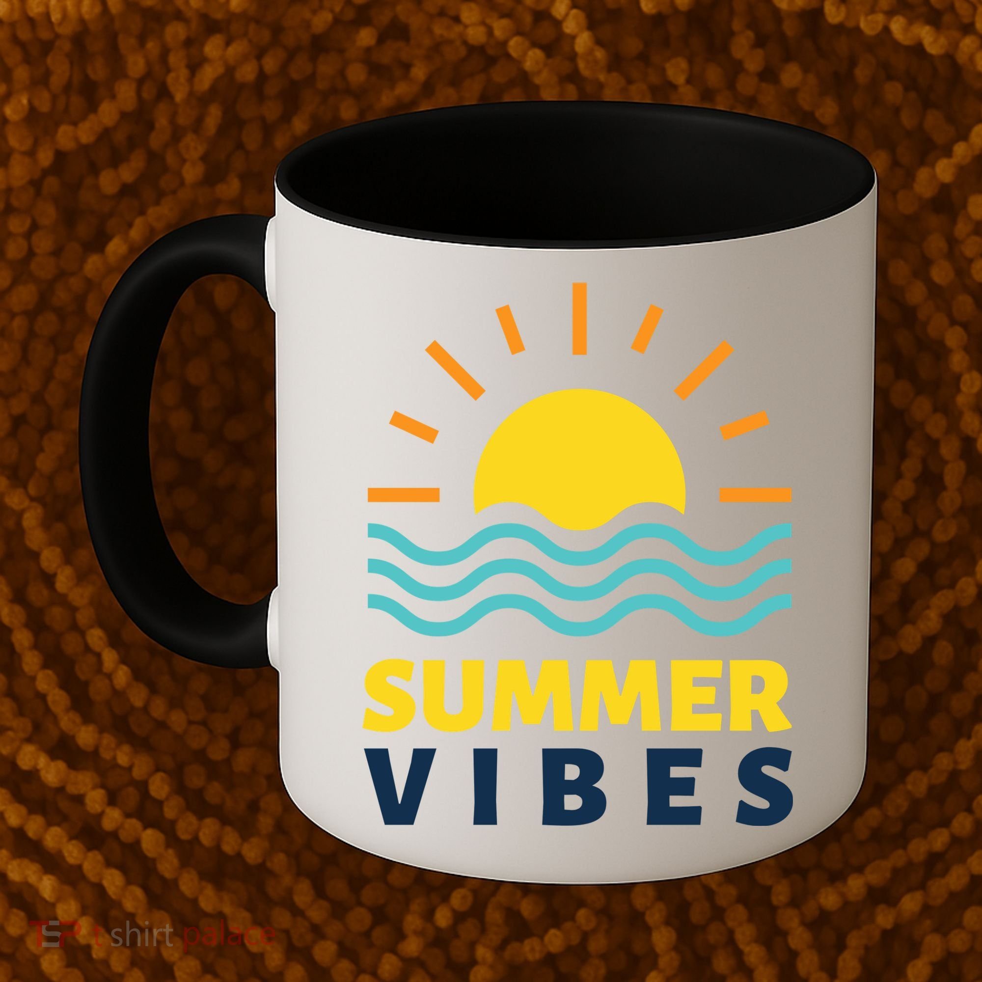 Summer Vibes Sunset Ocean Coffee Mug