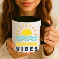 Summer Vibes Sunset Ocean Coffee Mug thumb 3