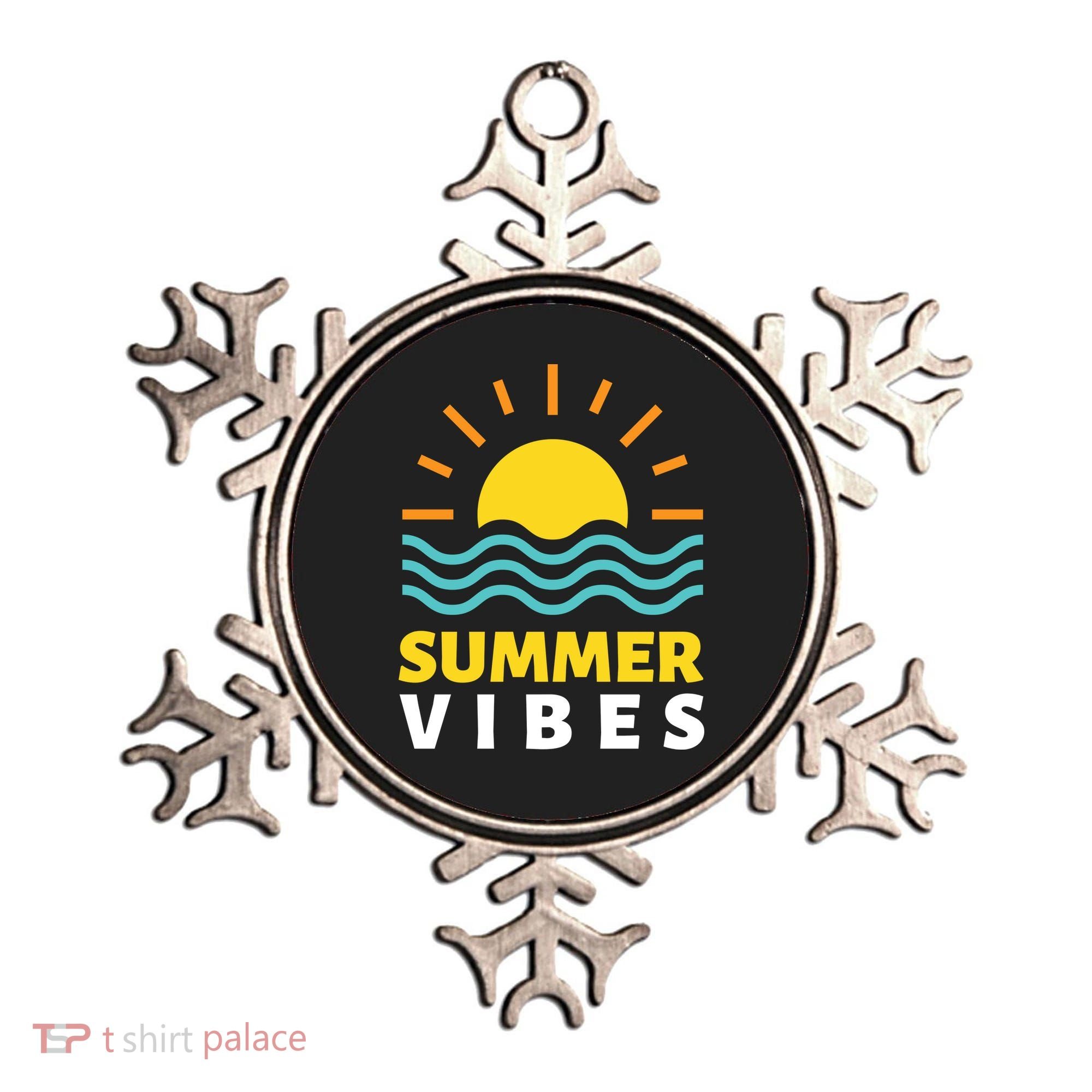 Summer Vibes Sunset Ocean Ornament