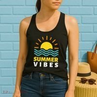 Summer Vibes Sunset Ocean Women's Tank Top thumb 2
