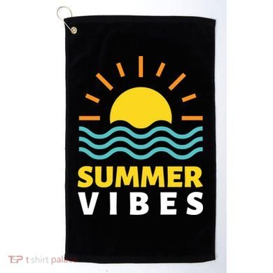 Summer Vibes Sunset Ocean Golf Towel