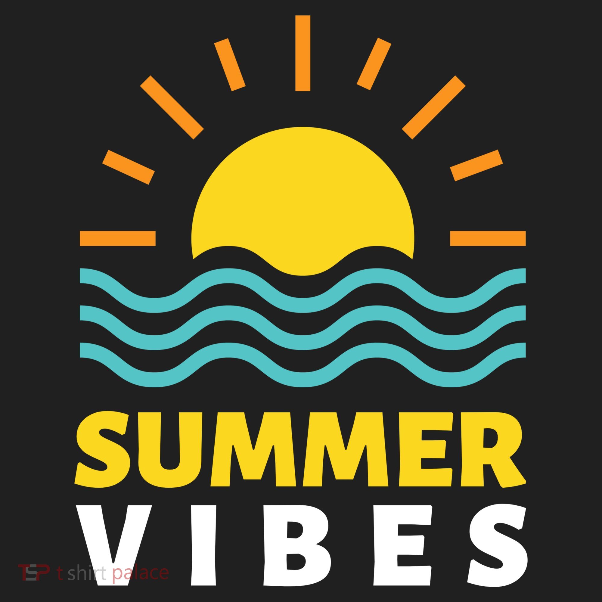 Summer Vibes Sunset Ocean Golf Towel
