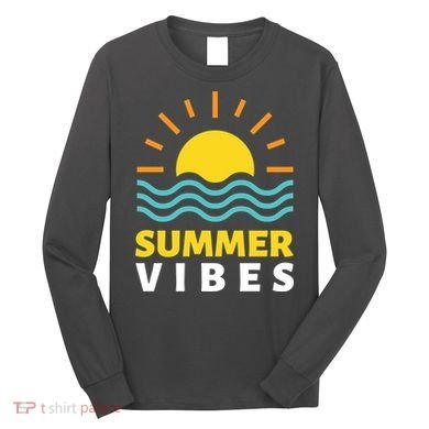 Summer Vibes Sunset Ocean Long Sleeve Shirt
