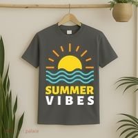 Summer Vibes Sunset Ocean T-Shirt thumb 2