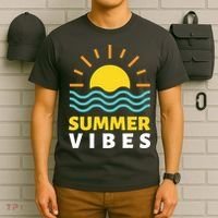 Summer Vibes Sunset Ocean T-Shirt thumb 6