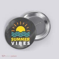 Summer Vibes Sunset Ocean Button thumb 0