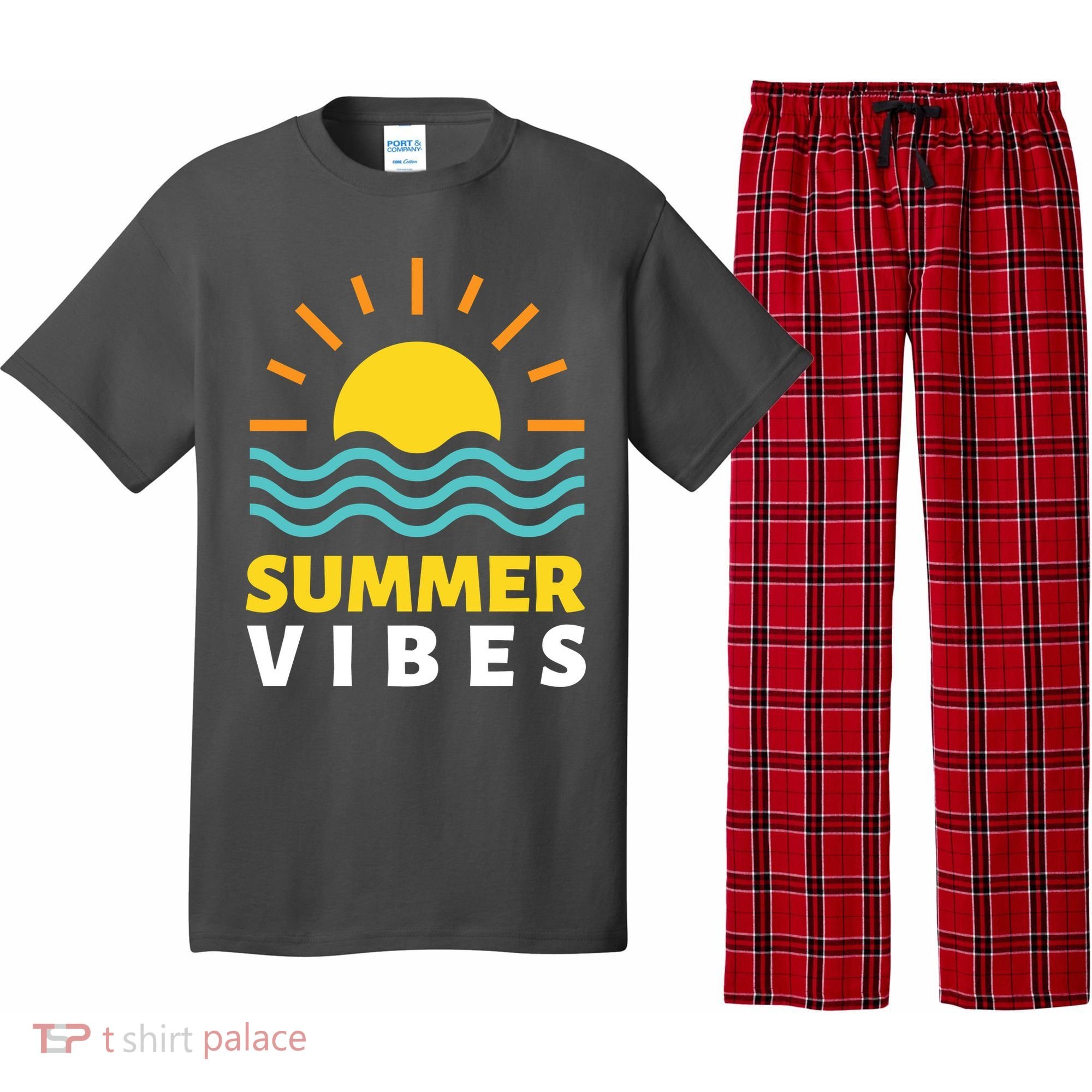 Summer Vibes Sunset Ocean Pajama Set