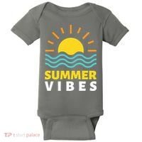 Summer Vibes Sunset Ocean Baby Bodysuit thumb 0
