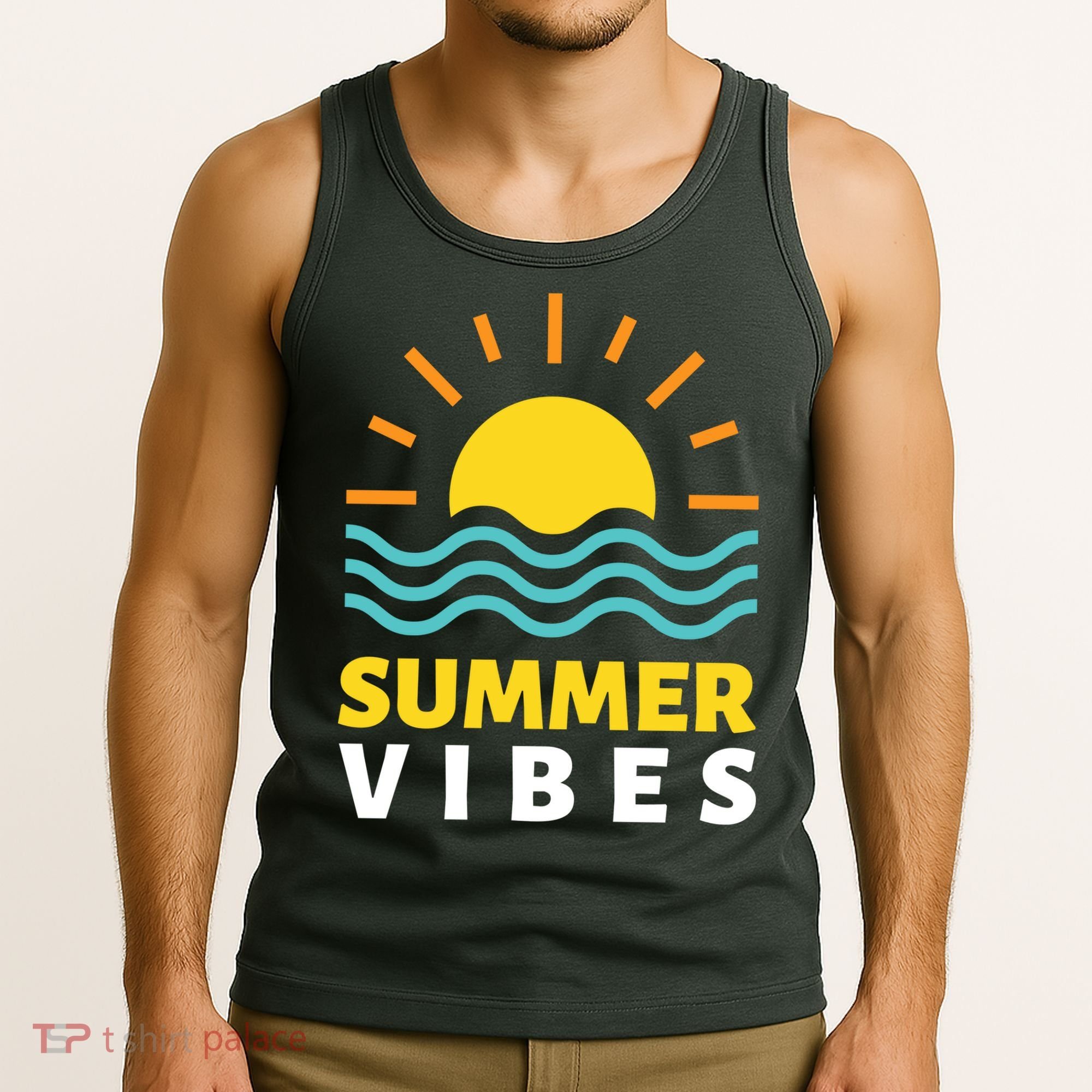 Summer Vibes Sunset Ocean Tank Top