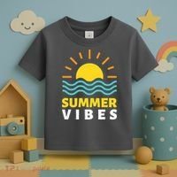 Summer Vibes Sunset Ocean Toddler T-Shirt thumb 3