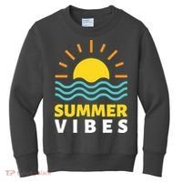 Summer Vibes Sunset Ocean Kids Sweatshirt thumb 0