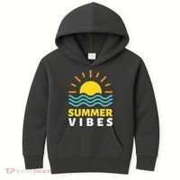 Summer Vibes Sunset Ocean Kids Hoodie thumb 0