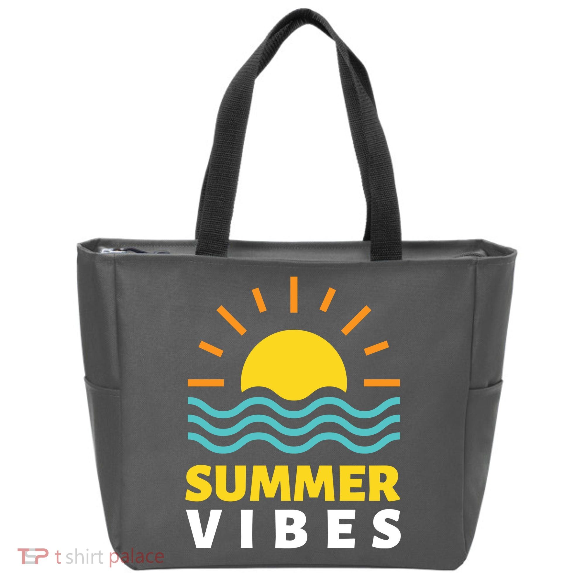 Summer Vibes Sunset Ocean Tote Bag