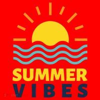 Summer Vibes Sunset Ocean Santa Hat thumb 1
