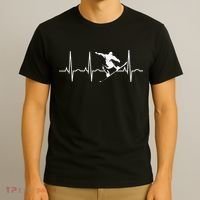Snowboarder vintage Snowboarding Heartbeat T-Shirt thumb 3