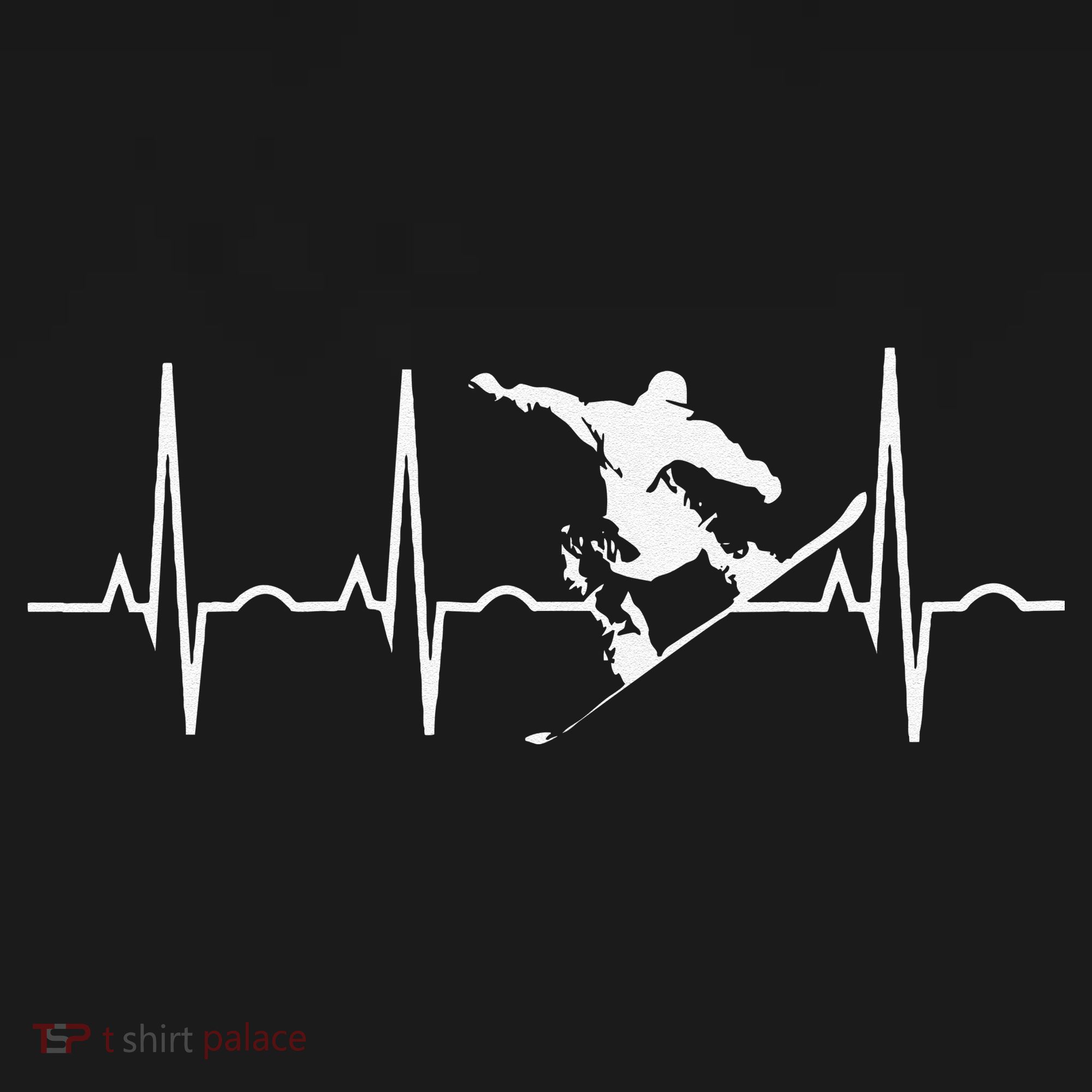 Snowboarder vintage Snowboarding Heartbeat T-Shirt