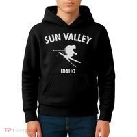 Sun Valley Skiing Idaho Kids Hoodie thumb 4