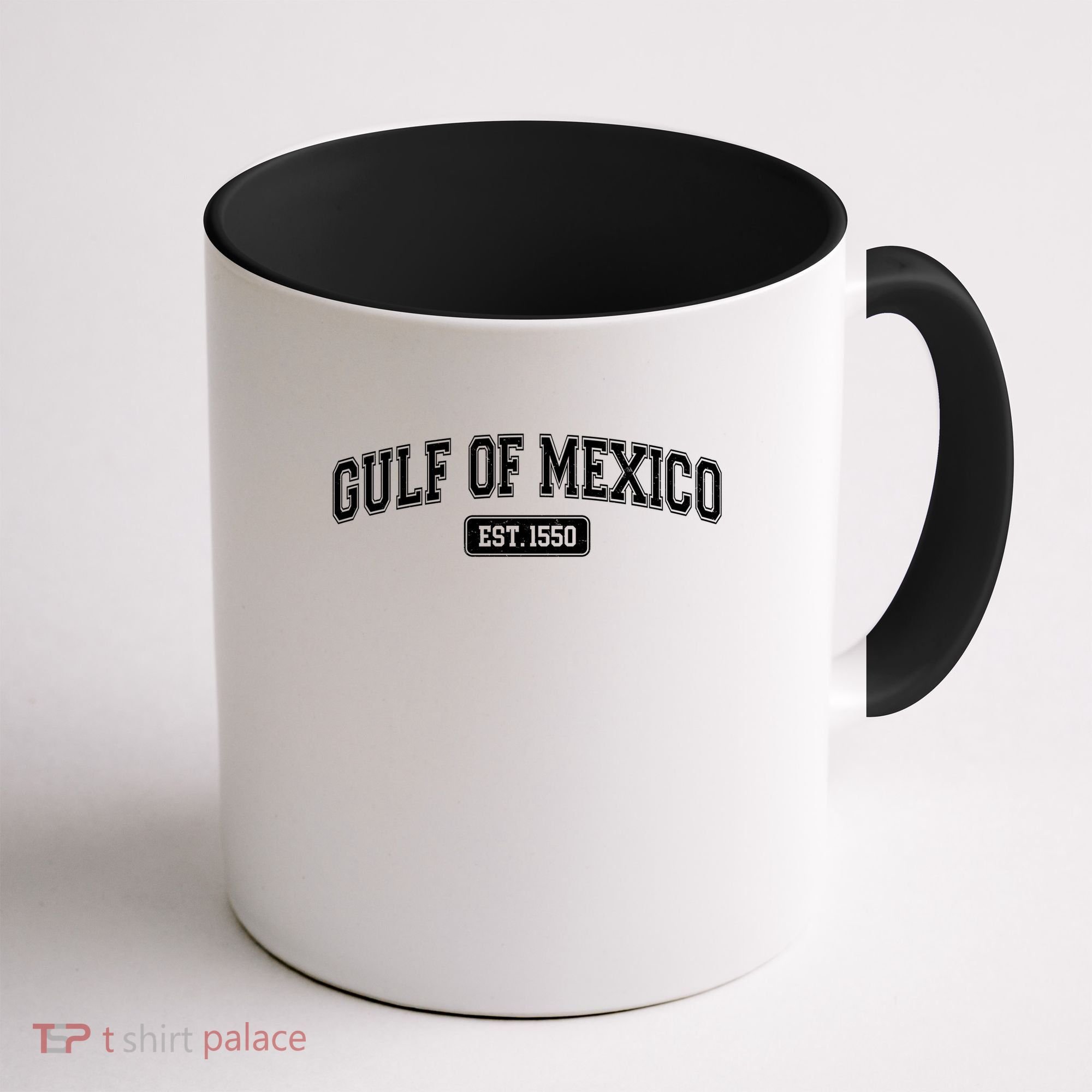 Sporty Varsity Style Gulf of Mexico EST 1550 Coffee Mug