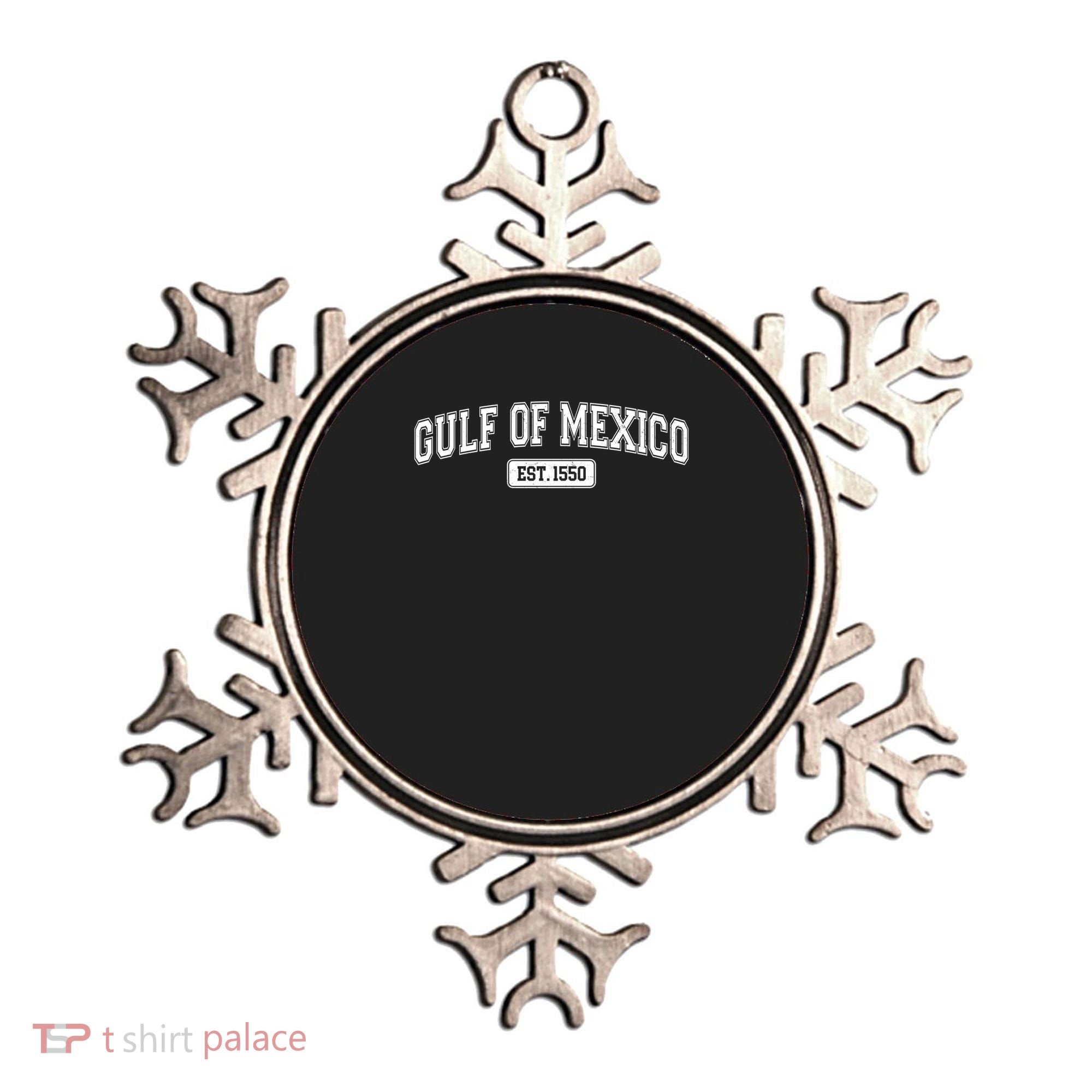 Sporty Varsity Style Gulf of Mexico EST 1550 Ornament