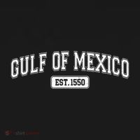 Sporty Varsity Style Gulf of Mexico EST 1550 Ornament thumb 1