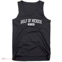 Sporty Varsity Style Gulf of Mexico EST 1550 Tank Top thumb 0