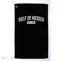 Sporty Varsity Style Gulf of Mexico EST 1550 Golf Towel thumb 0
