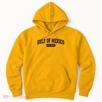 Sporty Varsity Style Gulf of Mexico EST 1550 Hoodie thumb 0