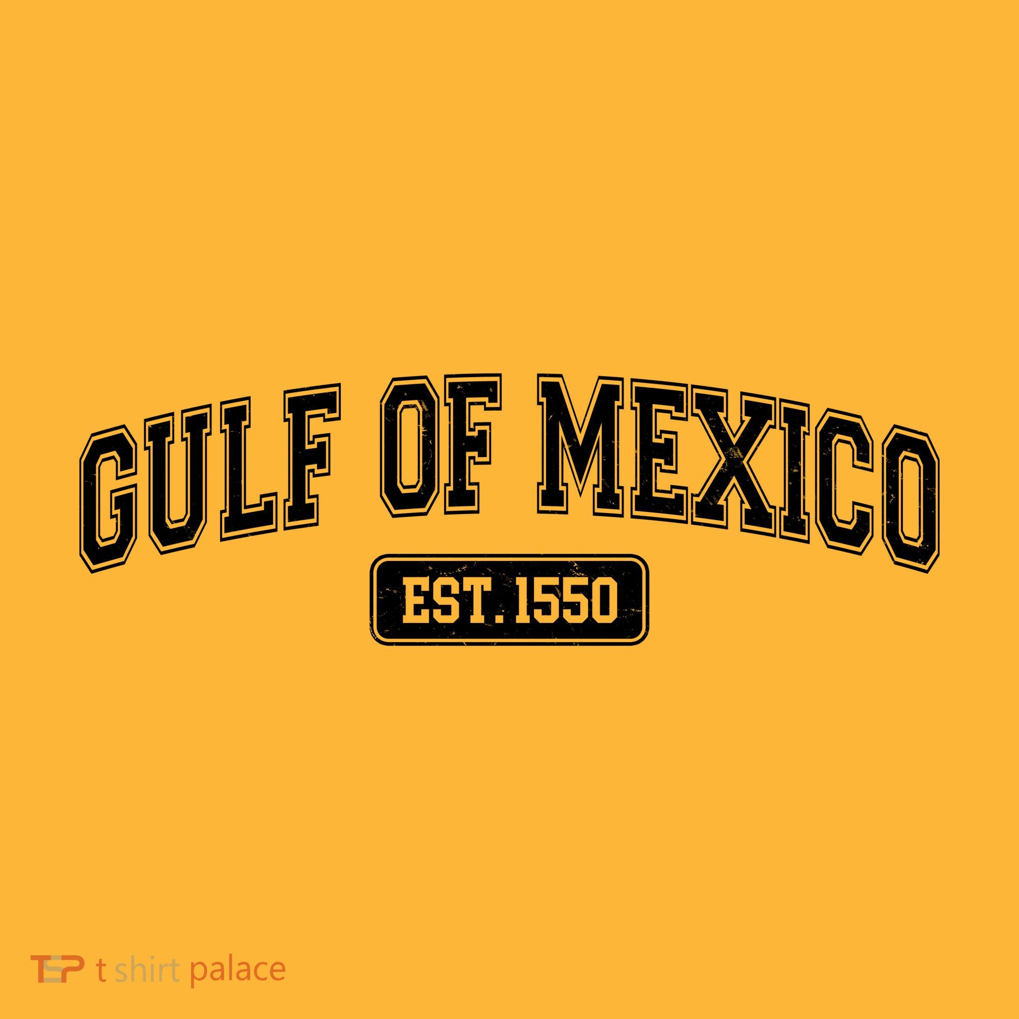 Sporty Varsity Style Gulf of Mexico EST 1550 Mousepad