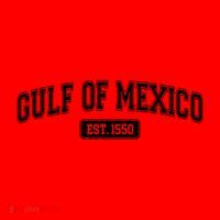Sporty Varsity Style Gulf of Mexico EST 1550 Santa Hat thumb 1