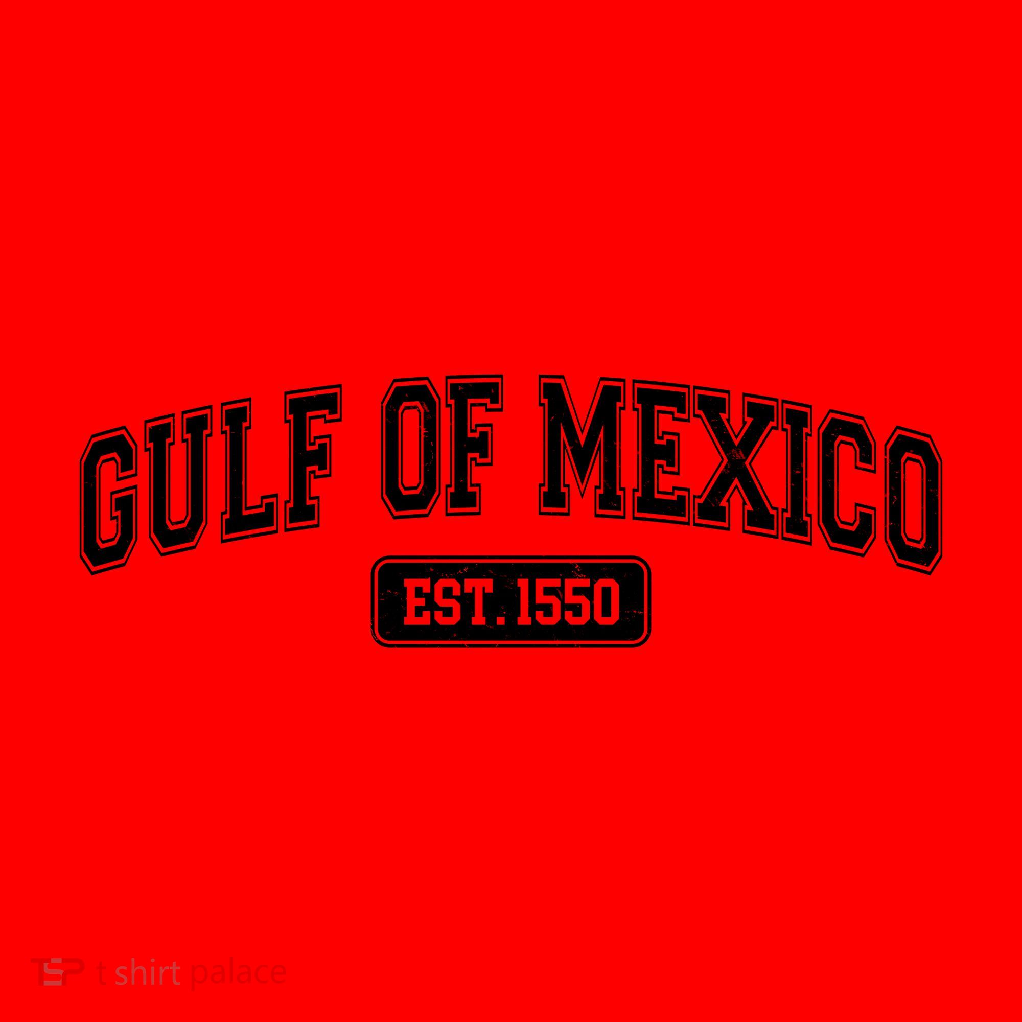 Sporty Varsity Style Gulf of Mexico EST 1550 Santa Hat