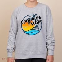 Summer Vibes Sunset Beach Tropical Women's Sweatshirt thumb 0