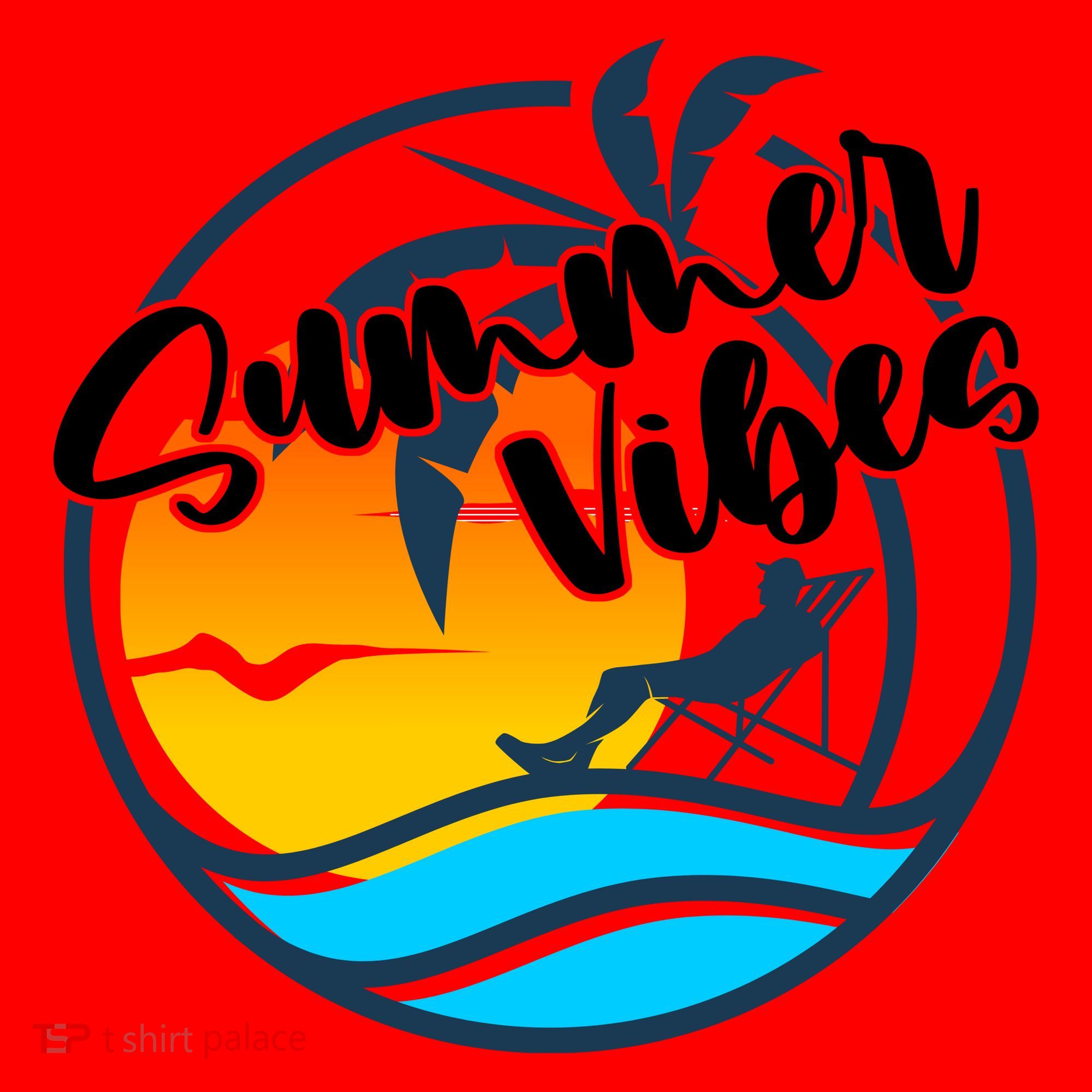 Summer Vibes Sunset Beach Tropical Santa Hat