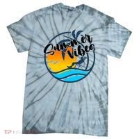 Summer Vibes Sunset Beach Tropical Tie-Dye T-Shirt thumb 0