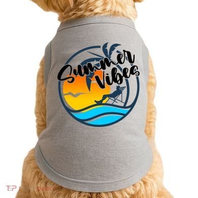 Summer Vibes Sunset Beach Tropical Doggie Tank