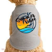 Summer Vibes Sunset Beach Tropical Doggie Tank thumb 0