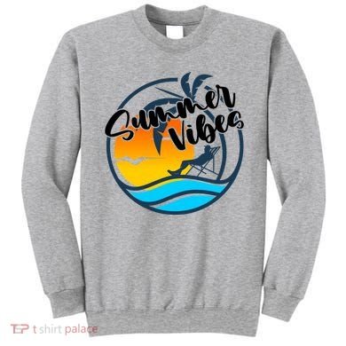 Summer Vibes Sunset Beach Tropical Sweatshirt
