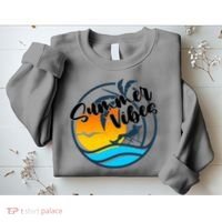 Summer Vibes Sunset Beach Tropical Sweatshirt thumb 2