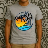 Summer Vibes Sunset Beach Tropical T-Shirt thumb 3