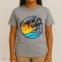 Summer Vibes Sunset Beach Tropical T-Shirt thumb 4