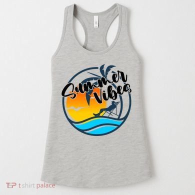 Summer Vibes Sunset Beach Tropical Women's Tank Top