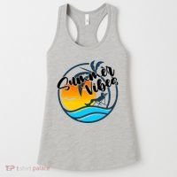 Summer Vibes Sunset Beach Tropical Women's Tank Top thumb 0