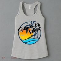 Summer Vibes Sunset Beach Tropical Women's Tank Top thumb 3