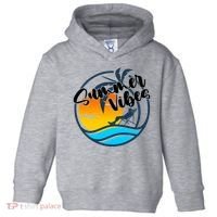 Summer Vibes Sunset Beach Tropical Toddler Hoodie thumb 0