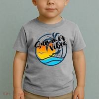 Summer Vibes Sunset Beach Tropical Toddler T-Shirt thumb 2