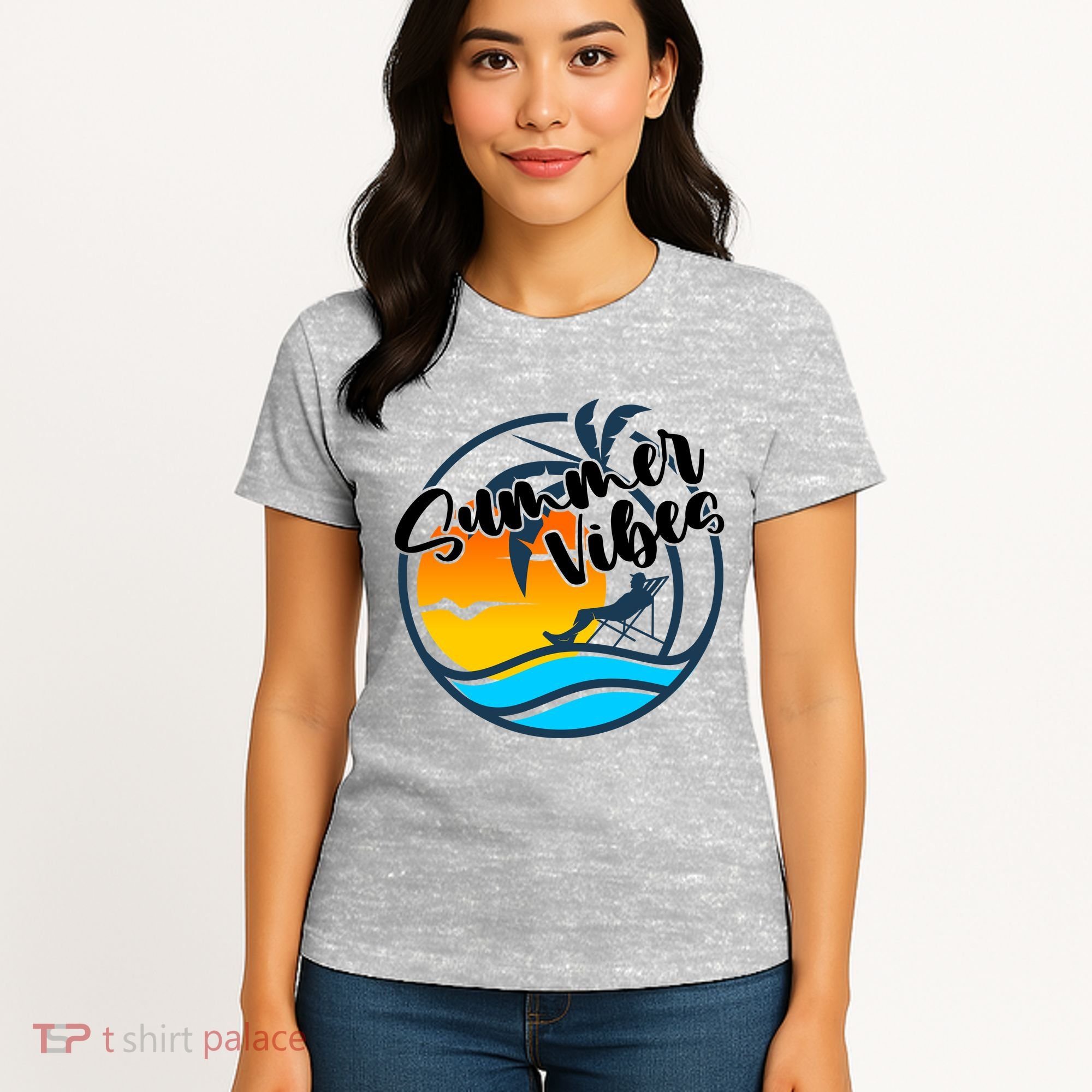 Summer Vibes Sunset Beach Tropical Women's T-Shirt
