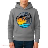 Summer Vibes Sunset Beach Tropical Kids Hoodie thumb 4