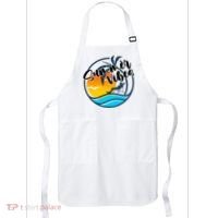Summer Vibes Sunset Beach Tropical Apron thumb 0