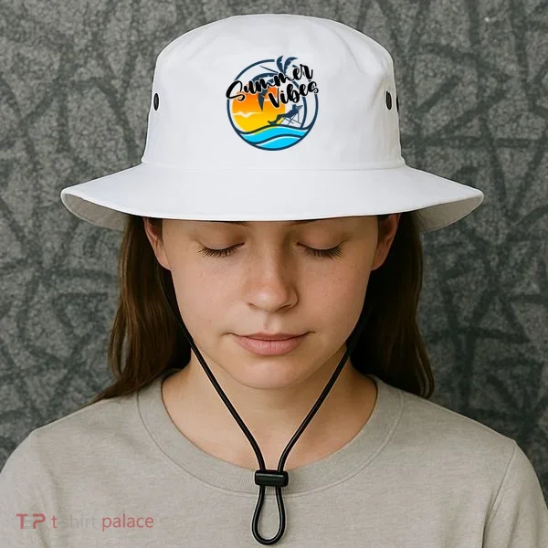 Summer Vibes Sunset Beach Tropical Bucket Hat