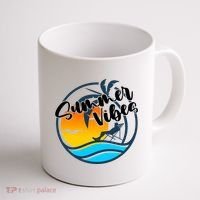 Summer Vibes Sunset Beach Tropical Coffee Mug thumb 1