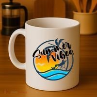 Summer Vibes Sunset Beach Tropical Coffee Mug thumb 4